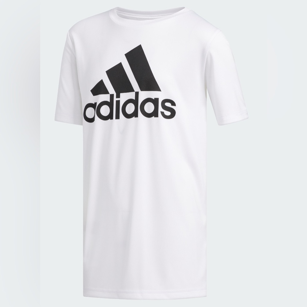 Adidas Kids White Tee with Black Logo
